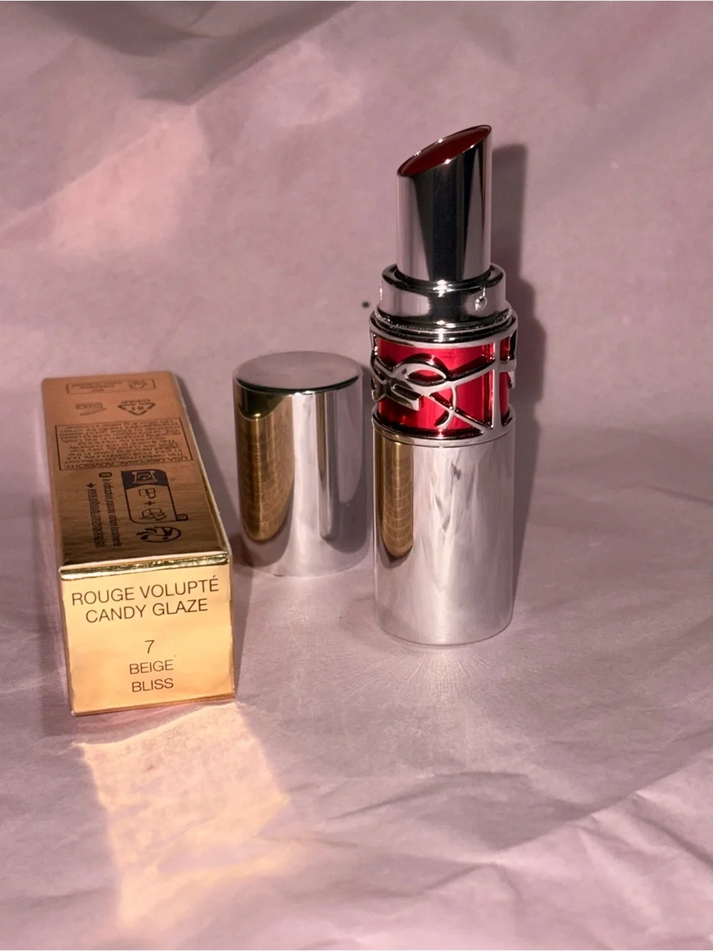 Yves Saint Laurent Rouge Volupté Candy Glaze Double Care Balm - Pink (Shade 7)